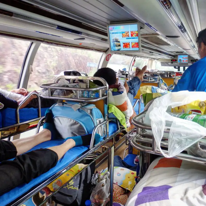 Sleeper bus to Kunming.