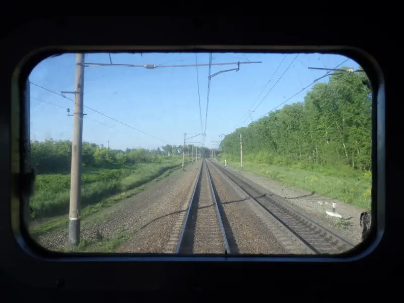 View along the Trans-Siberian Railroad.