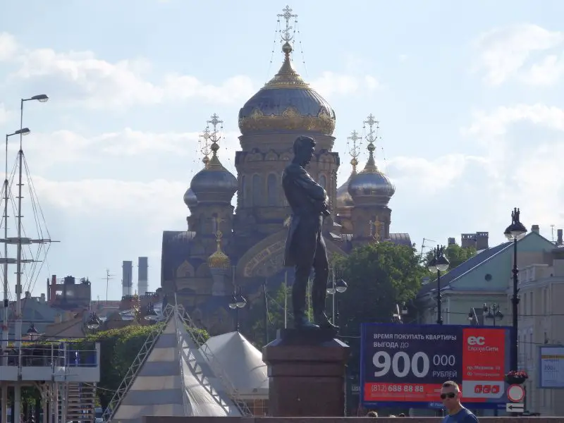 Along the Neva River. St Petersburg, Russia.