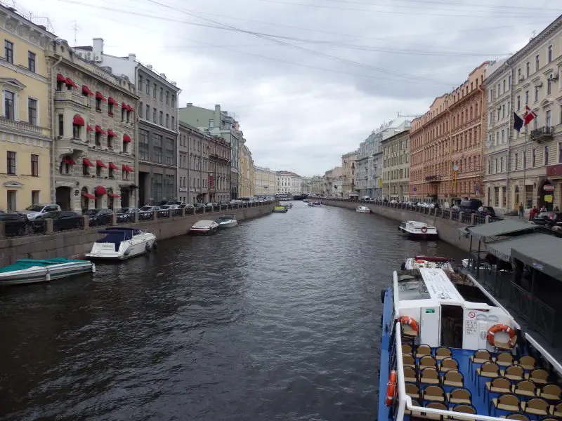 Canals in St Petersburg, Russia.