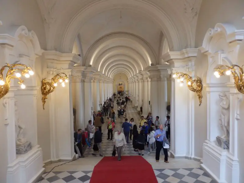 Hallway in the Winter Palace, Hermitage Museum. St Petersburg, Russia.