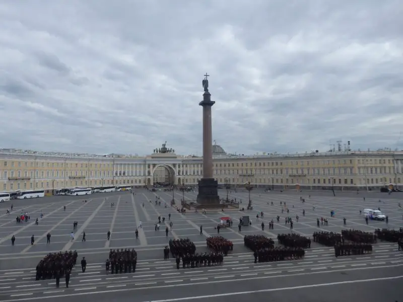Palace Square, as viewed from the Winter Palace, Hermitage Museum.