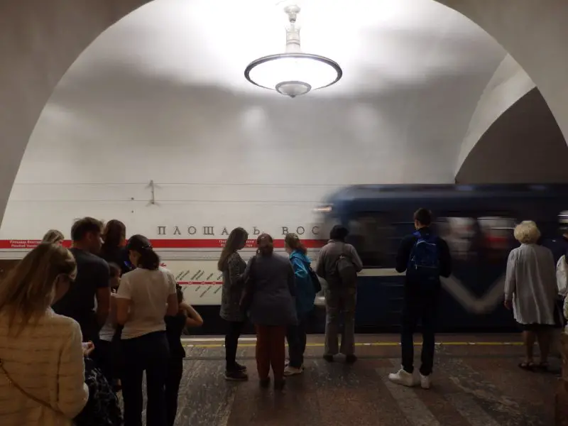 Ploshchad Vosstaniya metro station. St Petersburg, Russia.