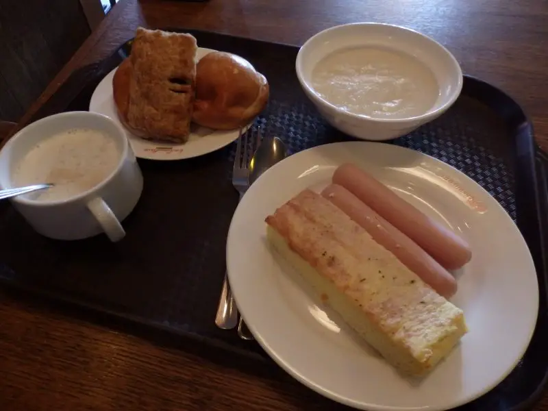 Breakfast in St Petersburg. Standard stolovaya fare.