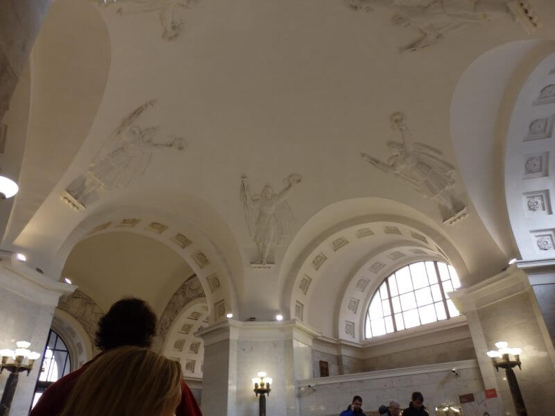 Gorky Park metro station. Moscow, Russia.