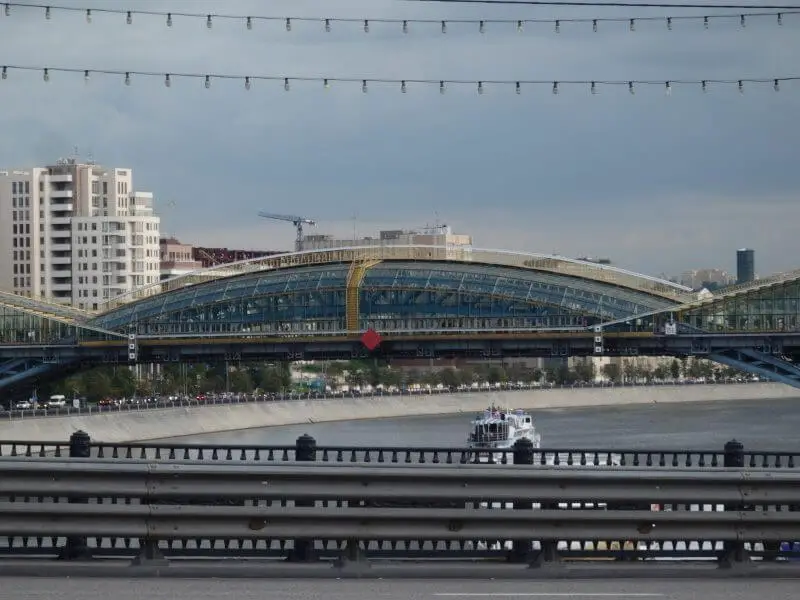 Vorobyovy Gory metro station. Moscow, Russia.