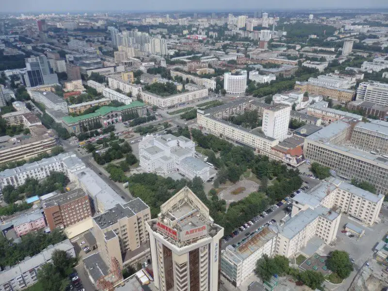 Vysotsky Business Center viewing gallery. Ekaterinburg/Sverdlovsk, Russia.