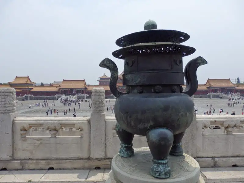 Altar in front of the Hall of Supreme Harmony, Forbidden City, Beijing, China.