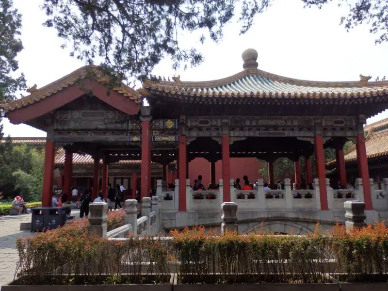 Gardens at the Forbidden City, Beijing, China.