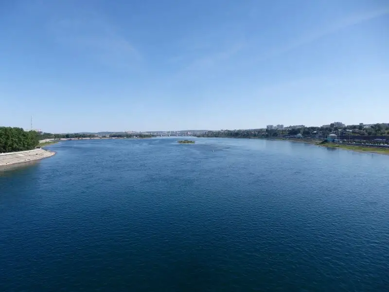 The Angara River, Irkutsk. Siberia, Russia.