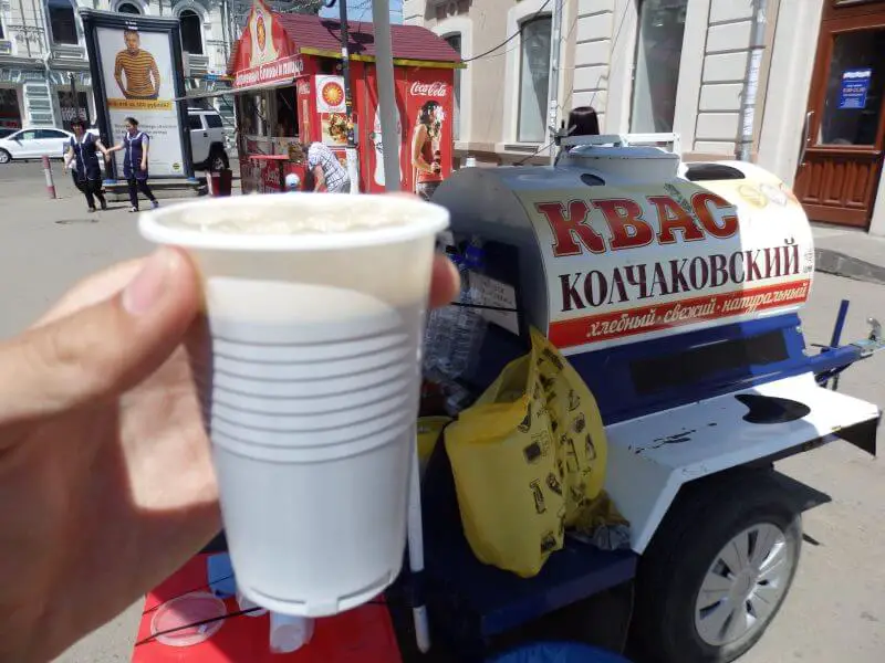 Kvass, in Irkutsk. Siberia, Russia.
