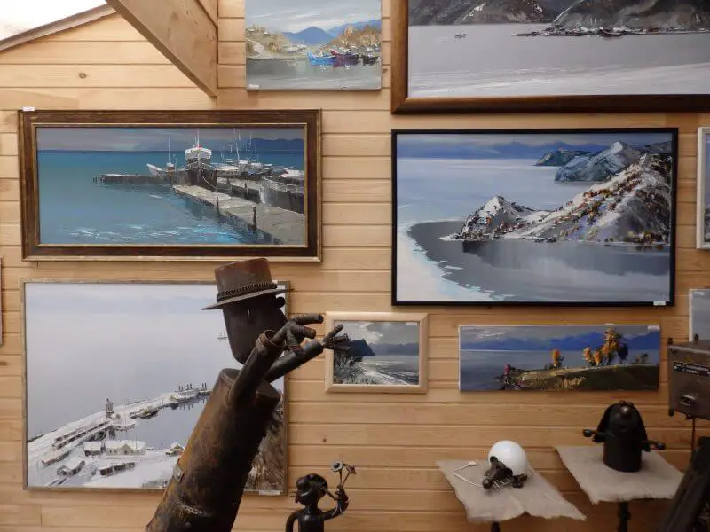 Retro Park. Listvyanka, Lake Baikal, Siberia, Russia.