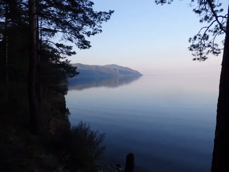 Hiking along Lake Baikal. Siberia, Russia.