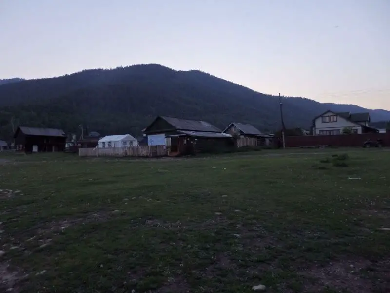 Bolshie Koty at dusk. Lake Baikal, Siberia, Russia.