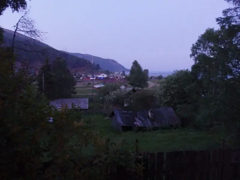 Nightfall in Bolshie Koty, Lake Baikal. Siberia, Russia.