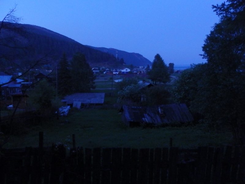 Nightfall in Bolshie Koty, Lake Baikal. Siberia, Russia.