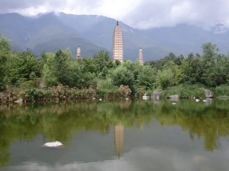 Three Pagodas Temple/ Chongsheng Temple. Dali, Yunnan, China.