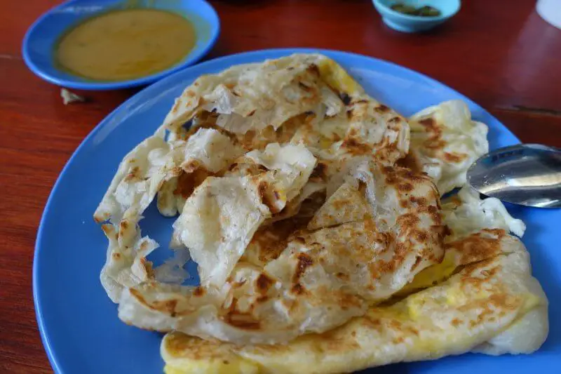 Roti Canai. Arked Pokok Assam 2, Kuah Town, Langkawi, Kedah, Malaysia.