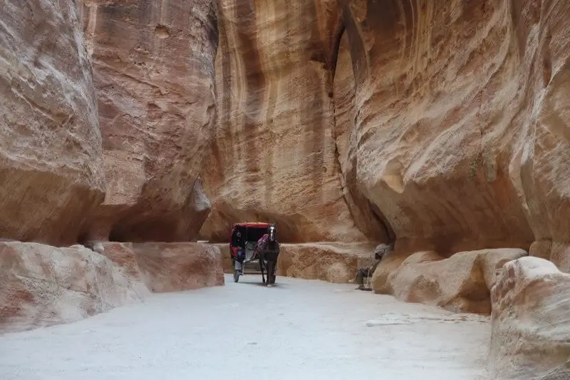Carriages for hire. Siq, Petra, Jordan.