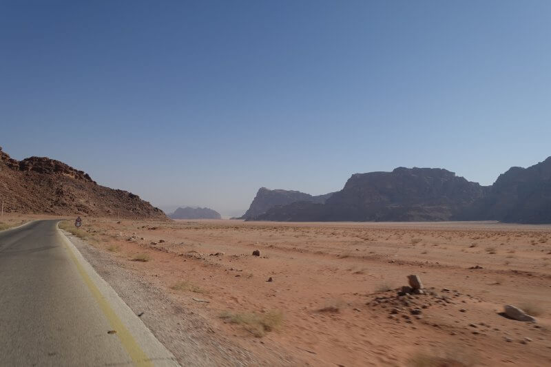 Entering Wadi Rum. Jordan.