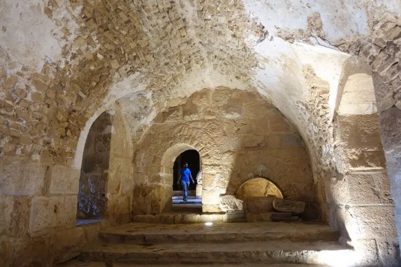 One of the many rooms in the castle. Ajloun Castle, Jordan.