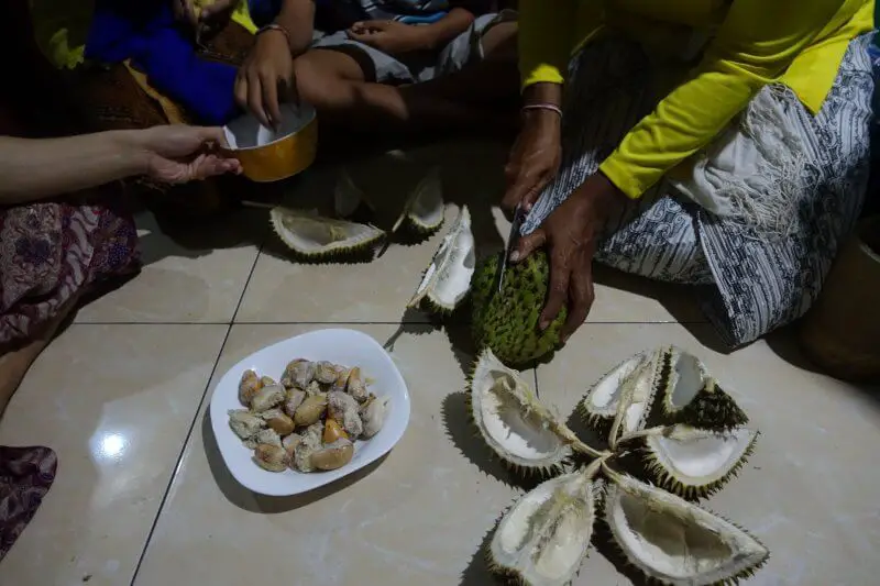 Soursop and durians.