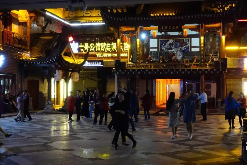 As with many cities in China, there was dancing in the square.