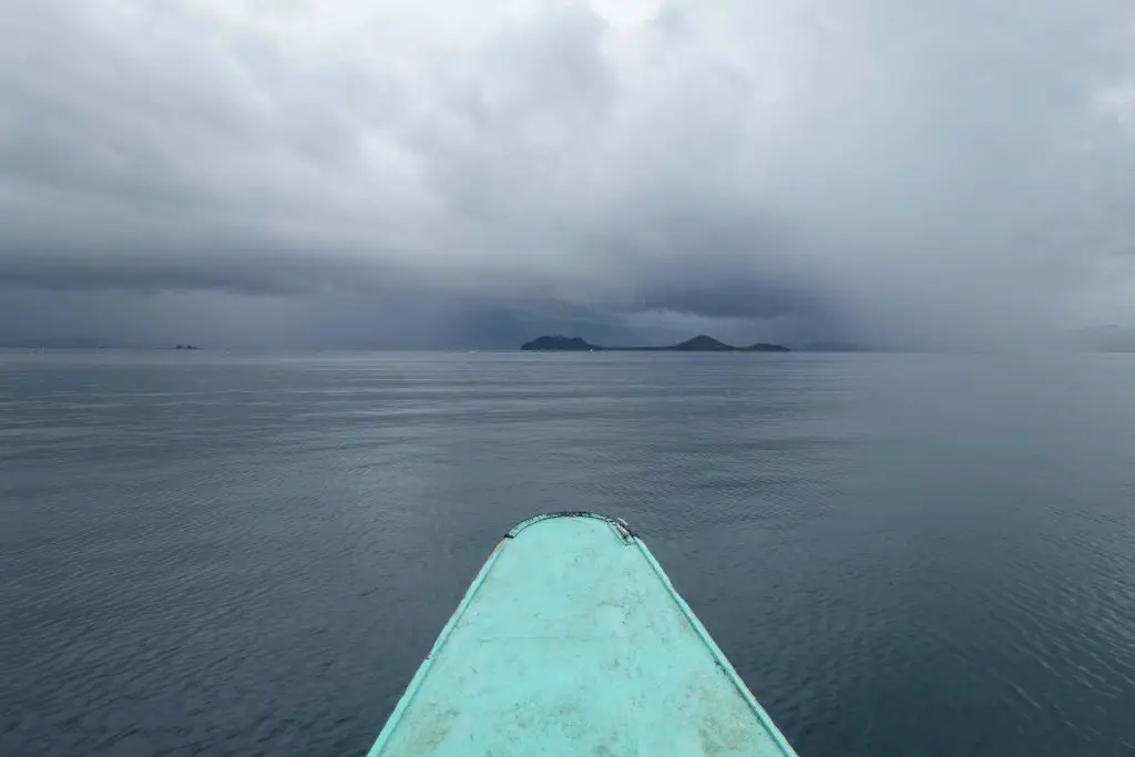 Coron in a storm.