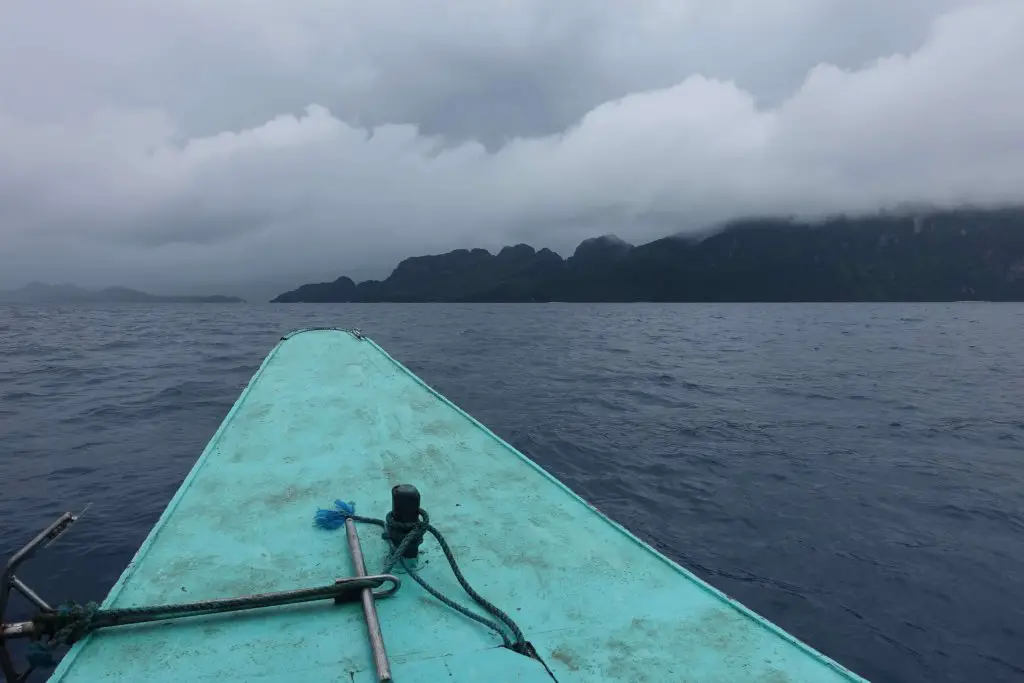 Coron Island in a storm.