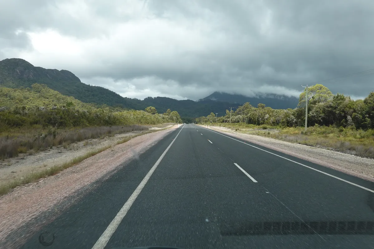 On the road from Cradle Mountain to Zeehan.