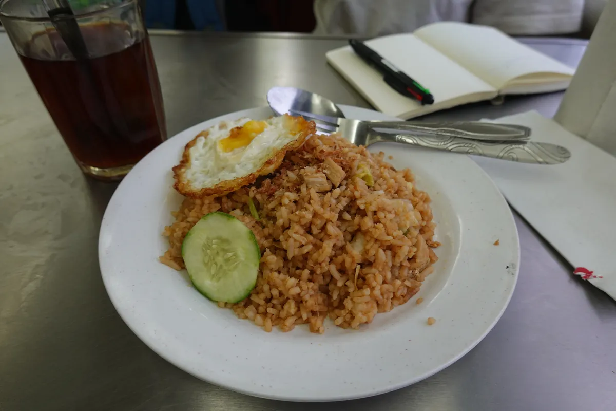 Typical meal from the dining car on the Jungle Railway