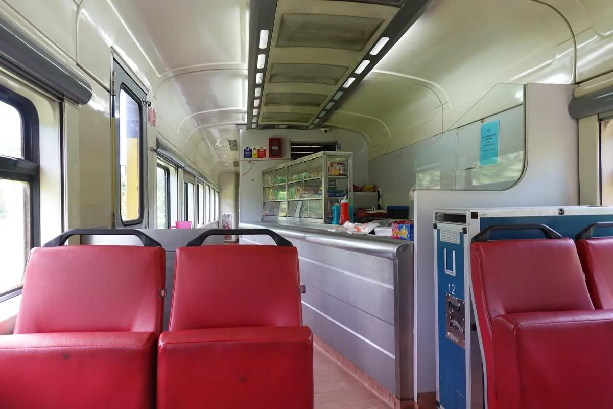 The dining car during a quiet period